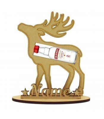 6mm Smirnoff Vodka Miniature Christmas Holder on a Stand - Reindeer - Stand Options